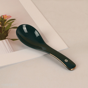 Yiwu market ceramic tableware spoon soup spoon for sale