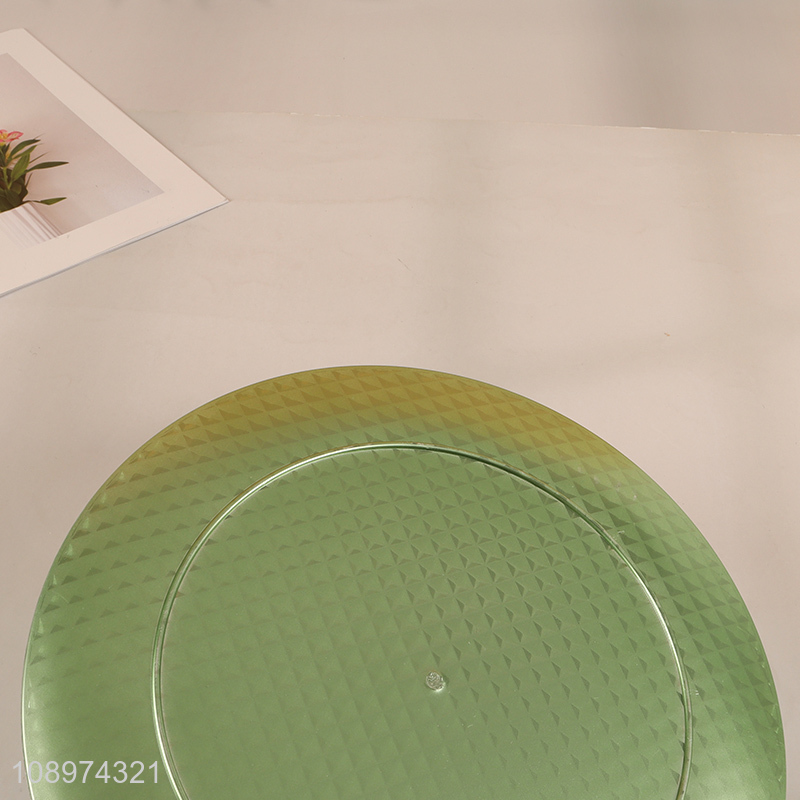 Hot products round plastic fruits plate snack plate for sale