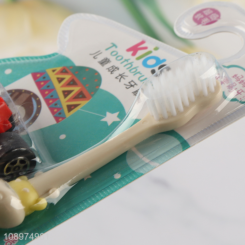 Most popular 3-12ages kids soft toothbrush with toys car