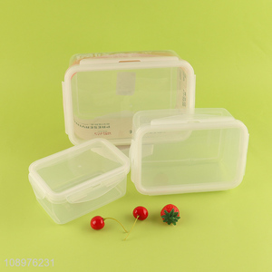 New product 3pcs rectangle food container preservation <em>box</em> <em>storage</em> <em>box</em>