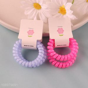 Hot products multicolor elastic telephone wire hair ring hair accessories