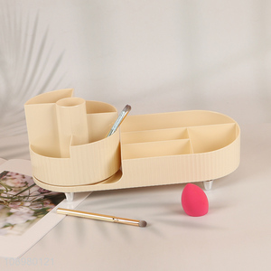 High quality 360 degree rotating cosmetic tools makeup brush organizer