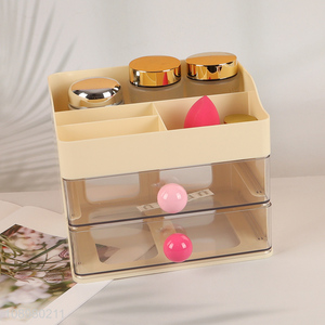 Wholesale desktop makeup brush holder organizer cosmetic organizer with drawers