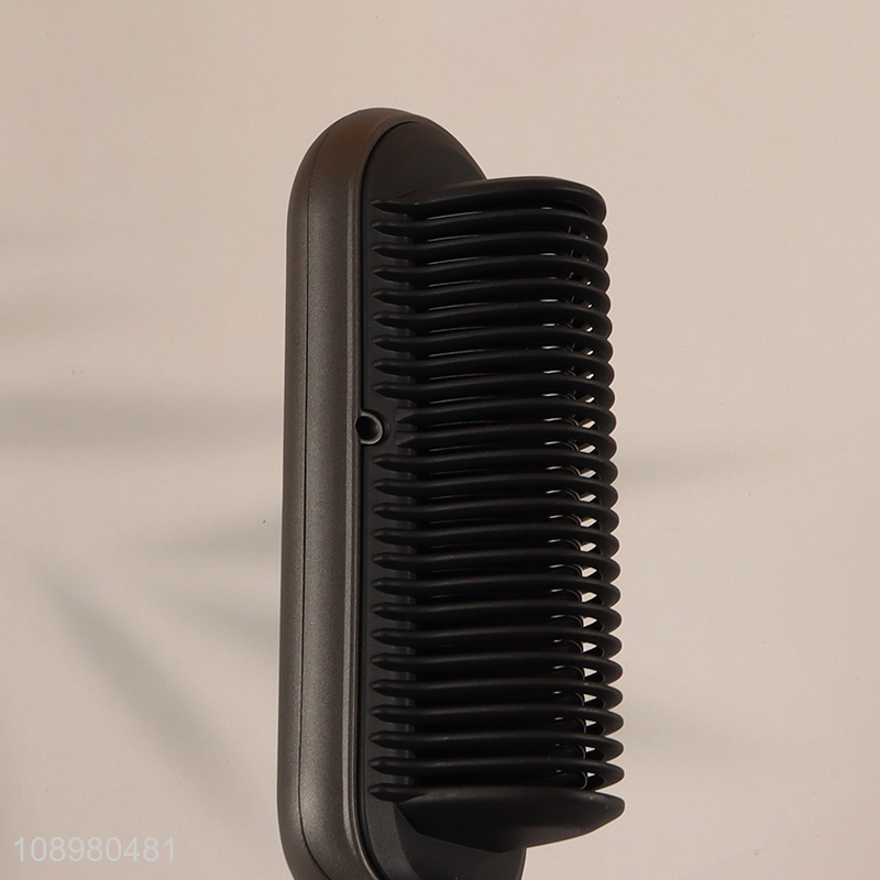 Wholesale negative ion hair straightener brush anti-scald hair straightening brush