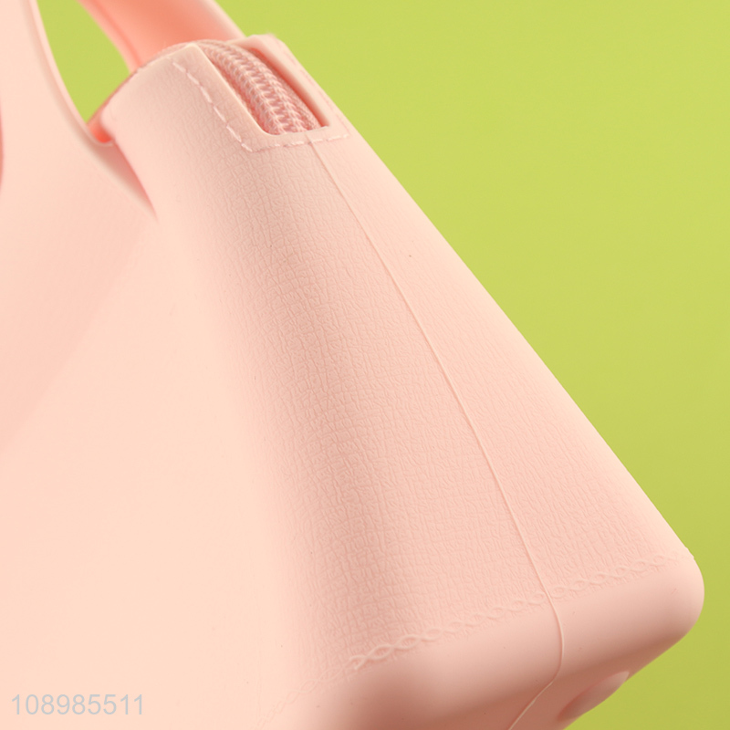 Hot sale pink waterproof portable silicone handbag wholesale