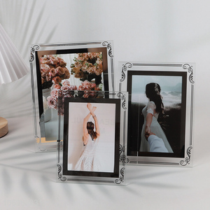 Hot Sale 3.5X5 5X7 6X8 Inch Glass Picture Frame Vertical Glass Photo Frame