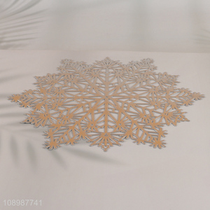 Good Quality Snowflake <em>Placemat</em> Vinyl Metallic <em>Placemat</em> for Christmas Party Decor