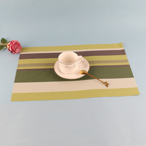 Yiwu market anti-slip tabletop decoration striped <em>placemat</em> for sale