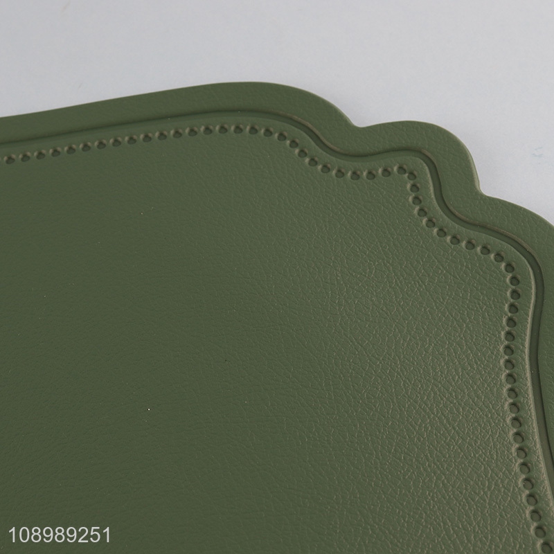 Top quality waterproof anti-slip pu leather place mat for sale