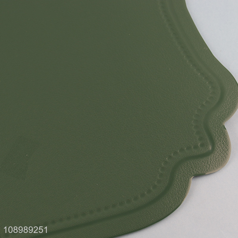 Top quality waterproof anti-slip pu leather place mat for sale