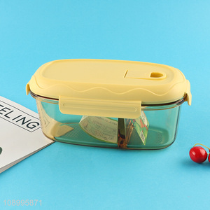 Good sale 2compartment glass food container preservation box wholesale