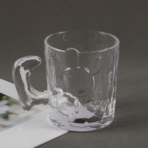 China Product Clear <em>Glass</em> Water <em>Cup</em> Lead Free Drinking Glasses with Handle