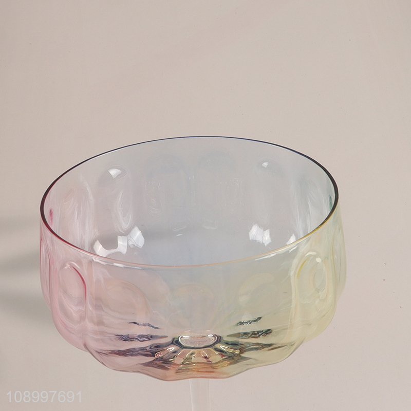 Good Quality Rainbow Color Cocktail Martini Champagne Glasses Bar Glasses