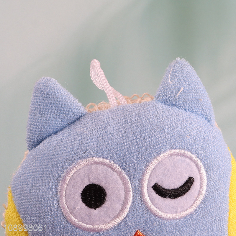 China Product Cute Owl Shaped Shower Scrubber for Kids Toddlers