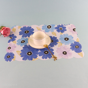 China factory flower pattern pvc place mat dinner mat for tabletop decoration