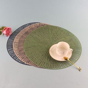 Factory supply multicolor round tabletop decoration pvc place mat for sale