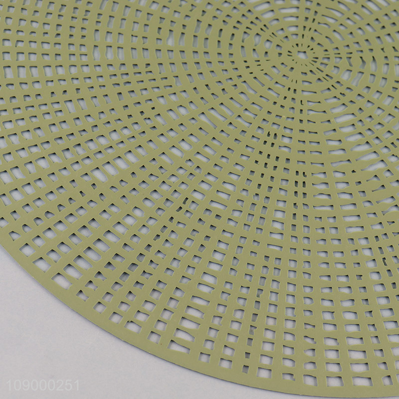 Factory supply multicolor round tabletop decoration pvc place mat for sale