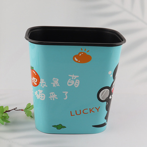 New Product Plastic Wastebasket Trash Can for Kitchen Bedroom Bathroom