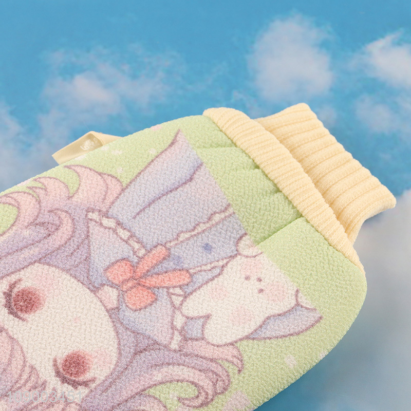 China Product Cute Cartoon Bath Shower Gloves for Dead Skin Removal