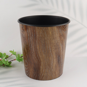 Factory Price Wood Grain Trash Can Garbage Container Bathroom Garbage Can