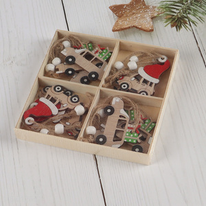 Factory price wooden christmas tree hanging decoration christmas pendant decoration