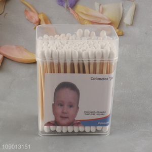 Factory Price 100 Pieces Cotton Buds Disposable Natural Cotton Swabs