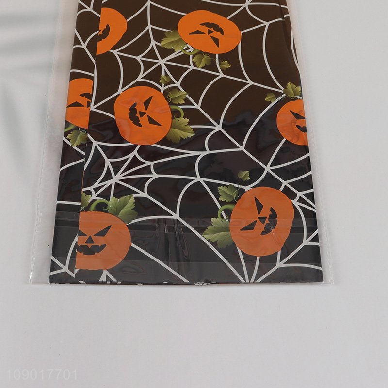 Hot items pumpkin pattern disposable aluminum foil tablecloth for Halloween decoration