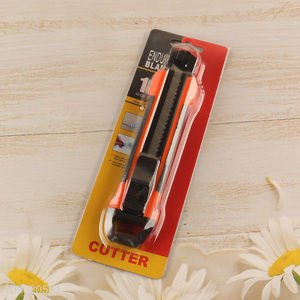 China Product 18mm Carbon Steel Retractable Utility Knife Snap-Off Box Cutter