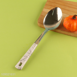 New Product Imitation Marble Pattern Handle Stainless Steel Basting Spoon