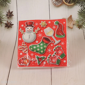 Top products home restaurant Christmas tabletop decoration snowman paper napkins