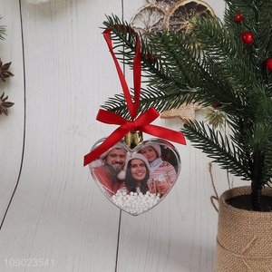 Online wholesale heart shape Christmas decoration mini hanging <em>photo</em> <em>frame</em> ball