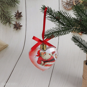 Factory direct sale heart shape hanging <em>photo</em> <em>frame</em> ball for xmas tree decoration