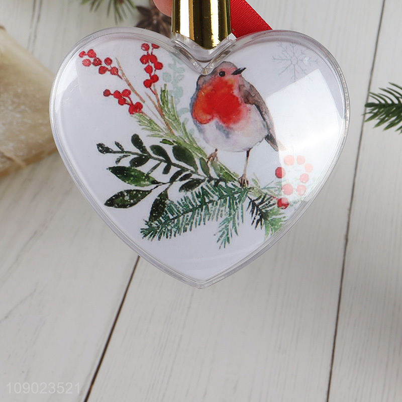 Good sale heart shape Christmas tree hanging ornaments photo frame ball