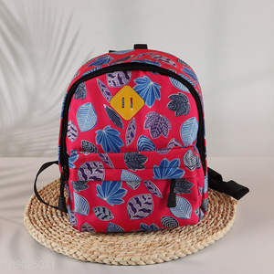 Good selling leaves pattern Oxford cloth school kids school bag backpack bag