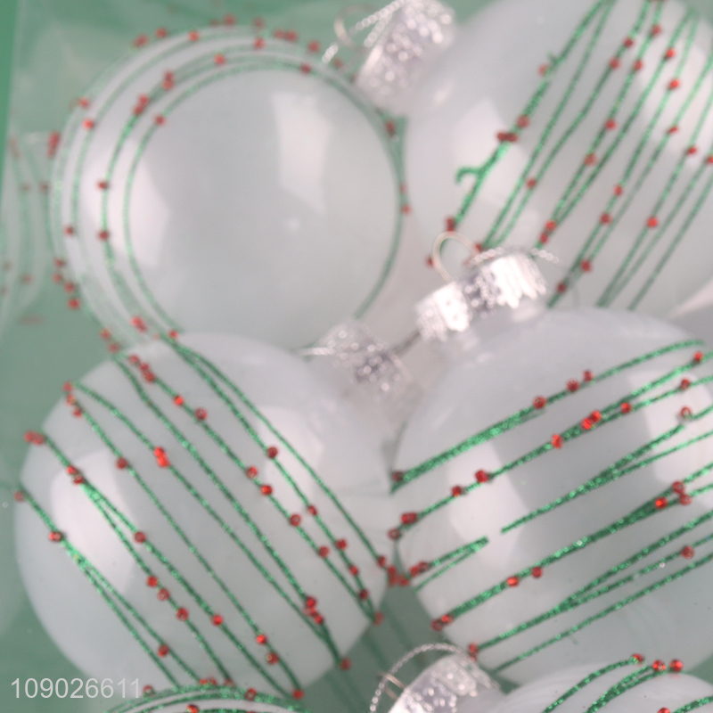 New product round PET Christmas tree hanging ornaments Christmas ball set