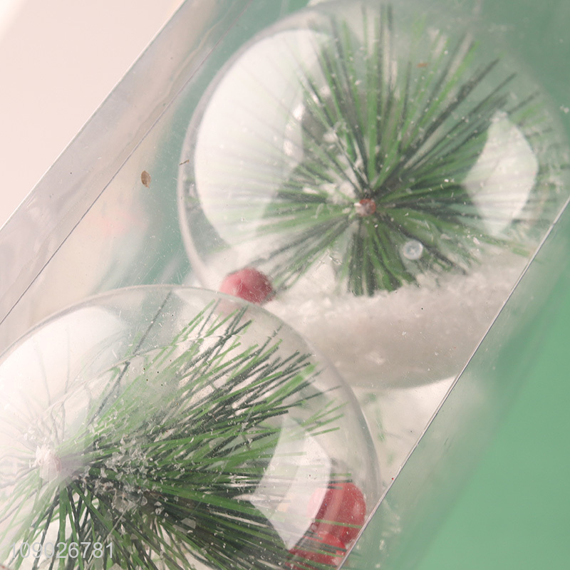 Low price 4pcs clear Christmas ball Christmas hanging decoration