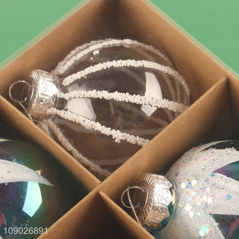 Top sale 9pcs clear Christmas tree hanging decoration Christmas ball set