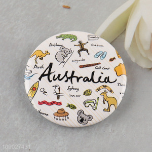 Top selling round Australia souvenir metal crafts chest badge for gifts