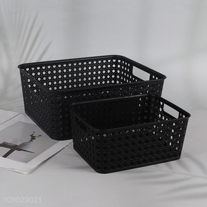 High Quality Multi-Purpose Plastic Storage Basket for Kitchen Pantry Shelves