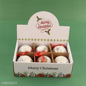 Popular products 6pcs round Christmas tree hanging decoration Christmas ball