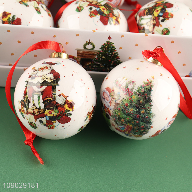 Online wholesale round xmas tree hanging ornaments Christmas ball set