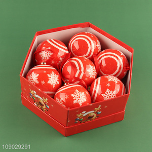 Hot items red round Christmas tree hanging ornaments Christmas ball