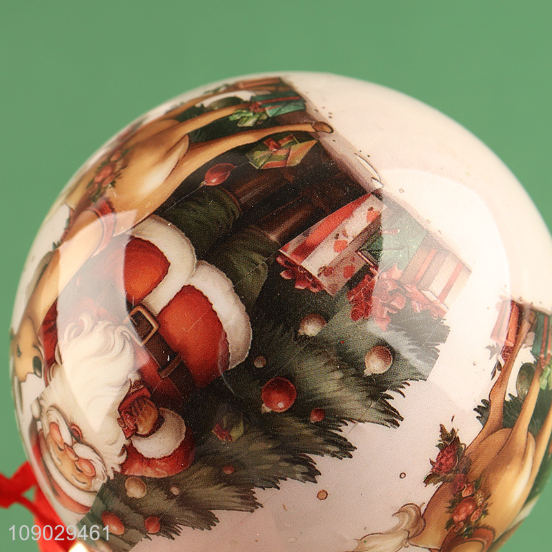 Factory wholesale round plastic Christmas tree hanging ornaments Christmas ball