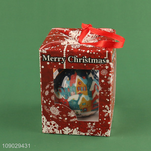 Good sale round Christmas hanging decoration Christmas ball wholesale