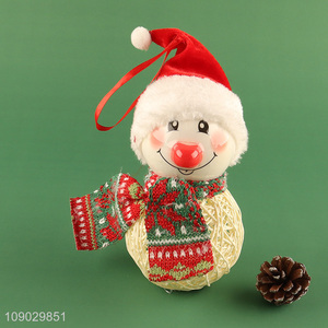 Factory wholesale snowman shape hanging Christmas tree decoration light ornaments