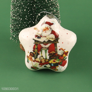 Most popular star shape plastic Christmas tree hanging ornaments for decoration