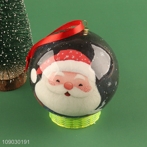 Factory price Santa Claus printed Christmas tree hanging ornaments Christmas ball