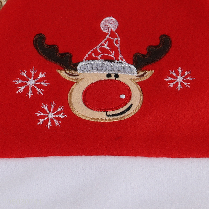 Good selling elk embroidery Christmas hats Christmas party supplies wholesale