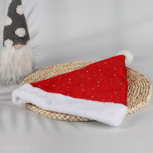 Good sale winter plush Christmas hat for Christmas party supplies wholesale