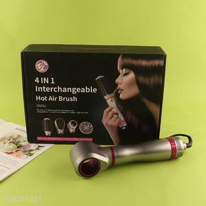 Top selling 4in1 interchangeable hot air <em>brush</em> hair curler wholesale